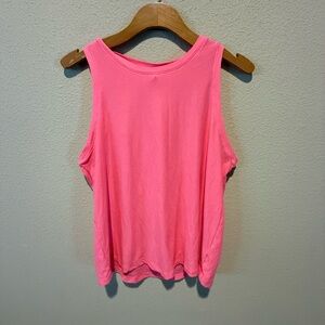 Athletic Works Butter Core Hot Pink High Neck Sleeveless Tank Top